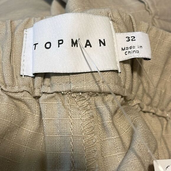 Topman cotton ripstop cargo short in stone - Picture 7 of 8